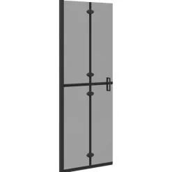 Plomberie-vidaXL Paroi de douche à l'italienne Noir 70 x 6,5 x 190 cm Cadre noir/verre sombre transparent