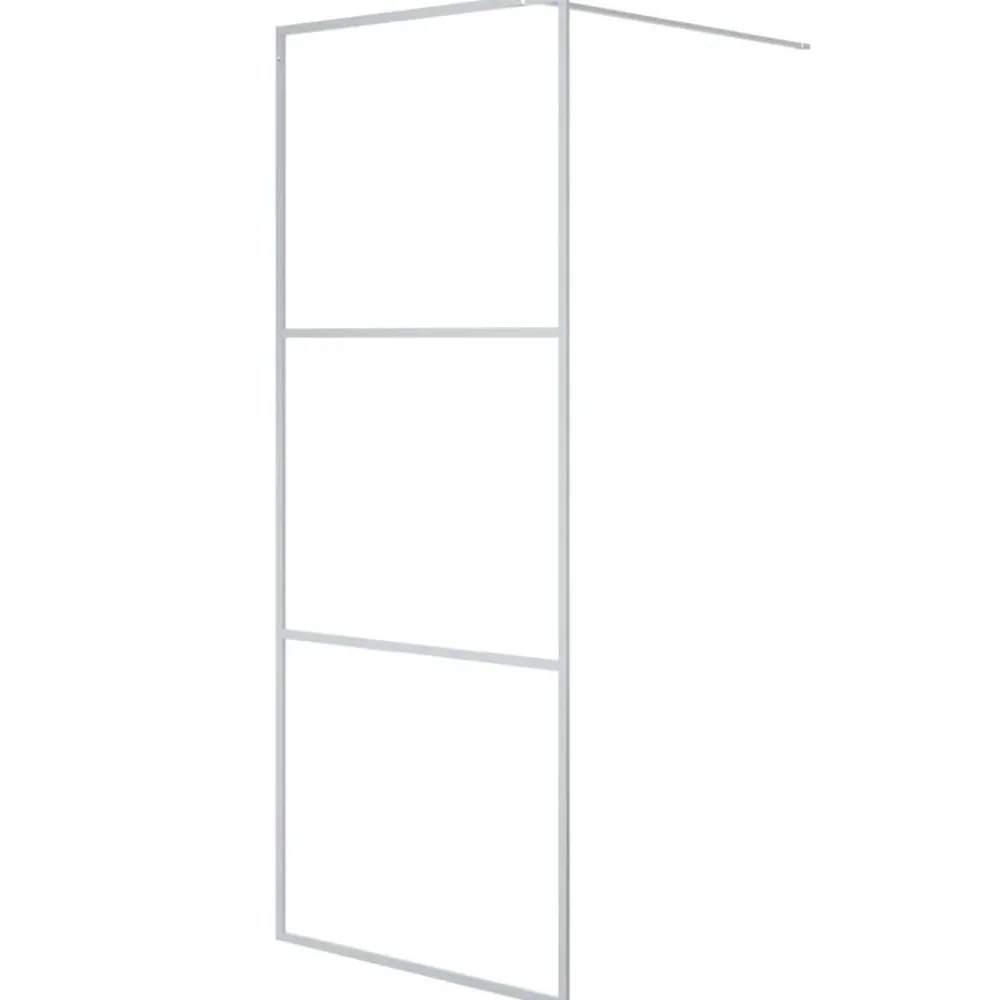 Plomberie-vidaXL Paroi de douche é 80x195 cm Verre ESG transparent Argent