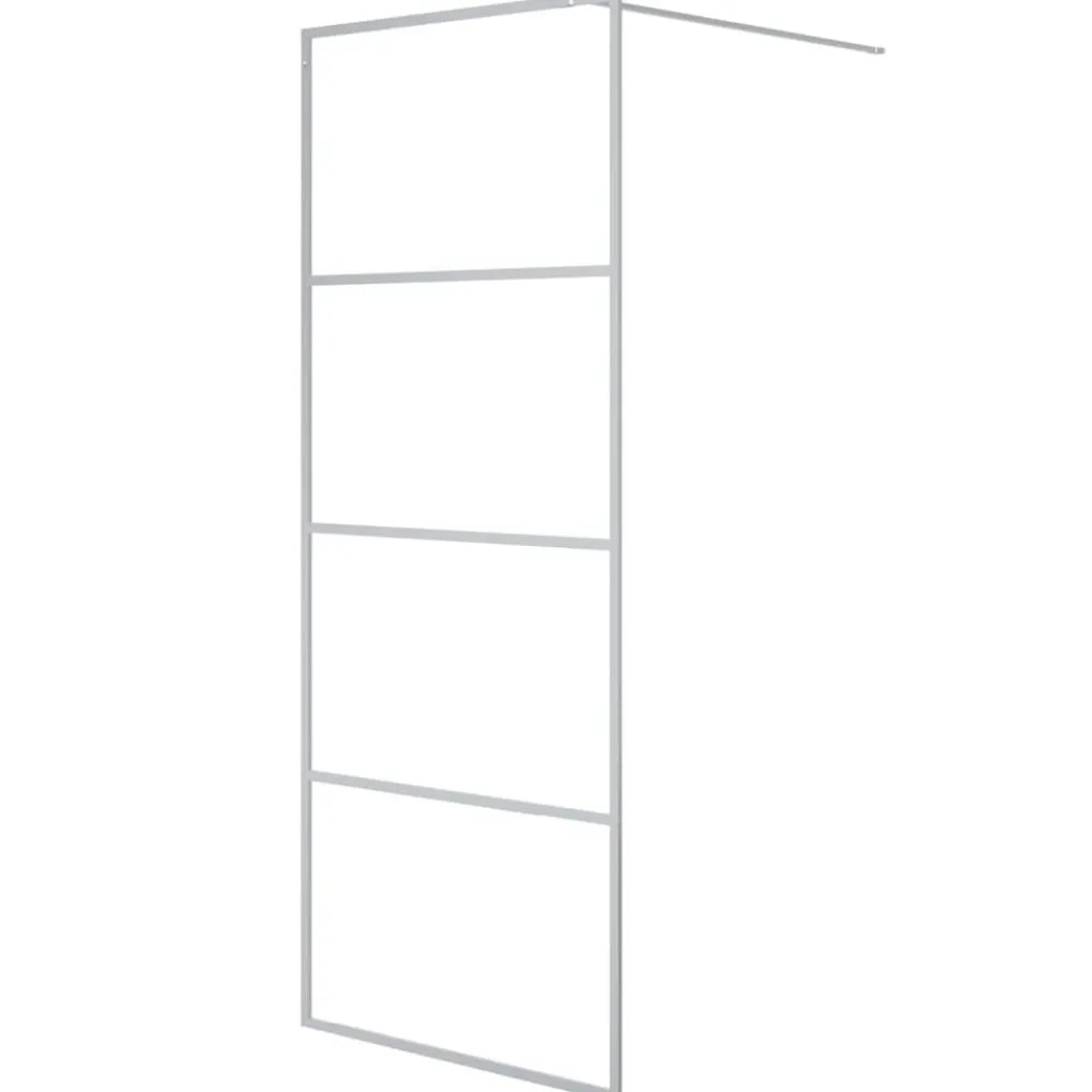 Plomberie-vidaXL Paroi de douche é 80x195 cm Verre ESG transparent Argent