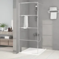 Plomberie-vidaXL Paroi de douche é 80x195 cm Verre ESG transparent Argent