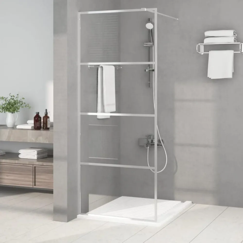 Plomberie-vidaXL Paroi de douche é 80x195 cm Verre ESG transparent Argent