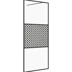 Plomberie-vidaXL Paroi de douche avec verre ESG transparent 80x195 cm Noir