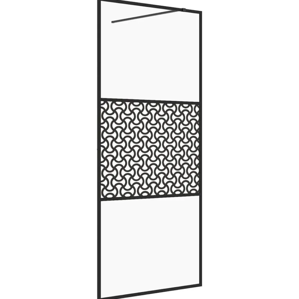 Plomberie-vidaXL Paroi de douche avec verre ESG transparent 80x195 cm Noir