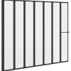 Plomberie-vidaXL Paroi de douche Noir 168 x 140 cm Aluminium