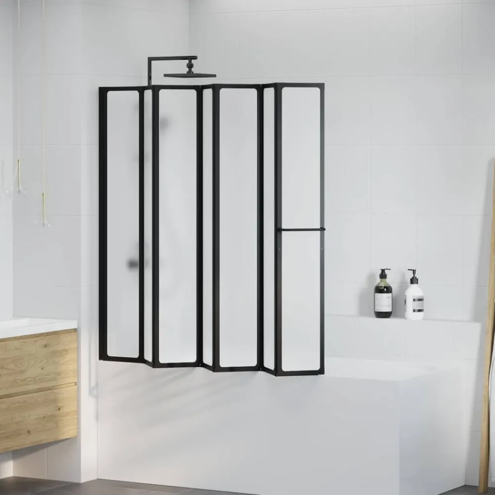 Plomberie-vidaXL Paroi de douche Noir 168 x 140 cm Aluminium