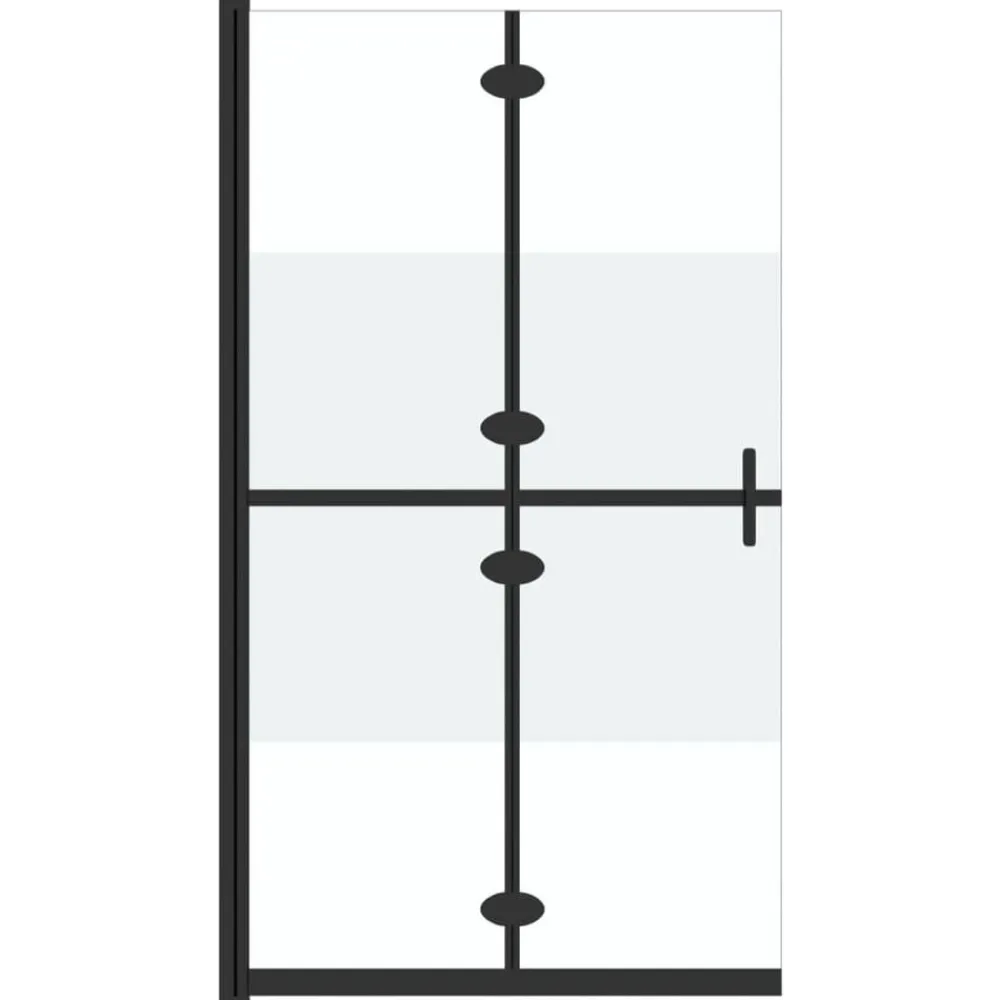 vidaXL Paroi de douche pliable Verre ESG demi-dépoli 70x190 cm