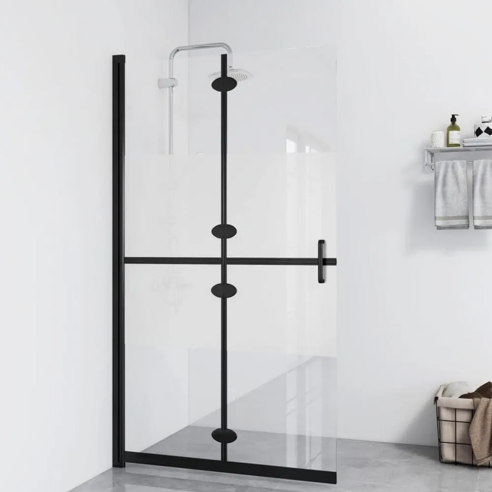vidaXL Paroi de douche pliable Verre ESG demi-dépoli 70x190 cm