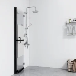 vidaXL Paroi de douche pliable Verre ESG demi-dépoli 70x190 cm