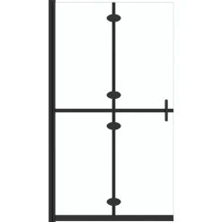 Plomberie-vidaXL Paroi de douche pliable Verre ESG transparent 70x190 cm cadre noir/verre clair