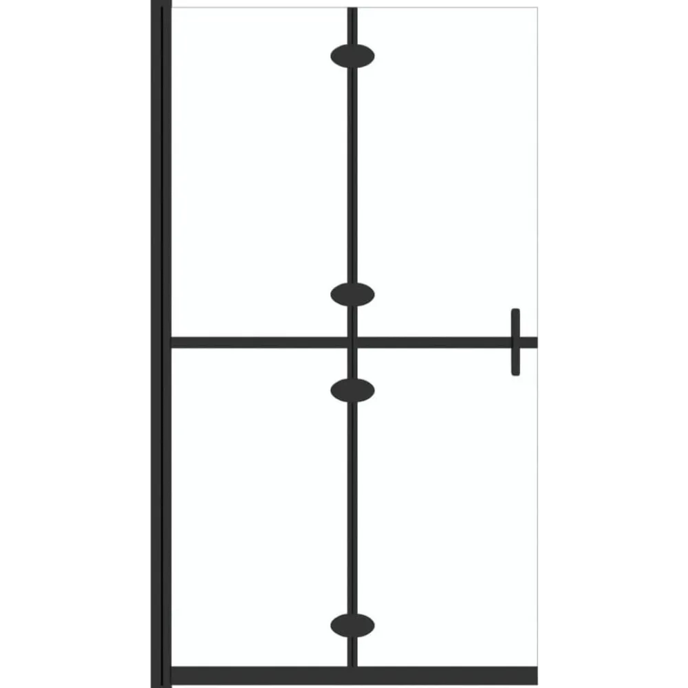 Plomberie-vidaXL Paroi de douche pliable Verre ESG transparent 70x190 cm cadre noir/verre clair