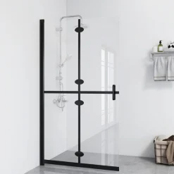 Plomberie-vidaXL Paroi de douche pliable Verre ESG transparent 70x190 cm cadre noir/verre clair