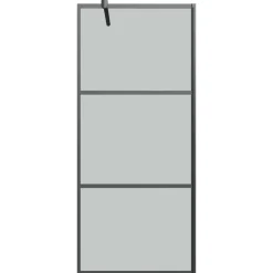 Plomberie-vidaXL Paroi de douche 80x195 cm Verre ESG foncé Noir