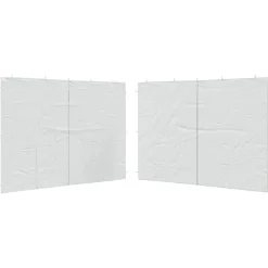vidaXL Parois de tente de réception 2 pcs et fermeture éclair PE