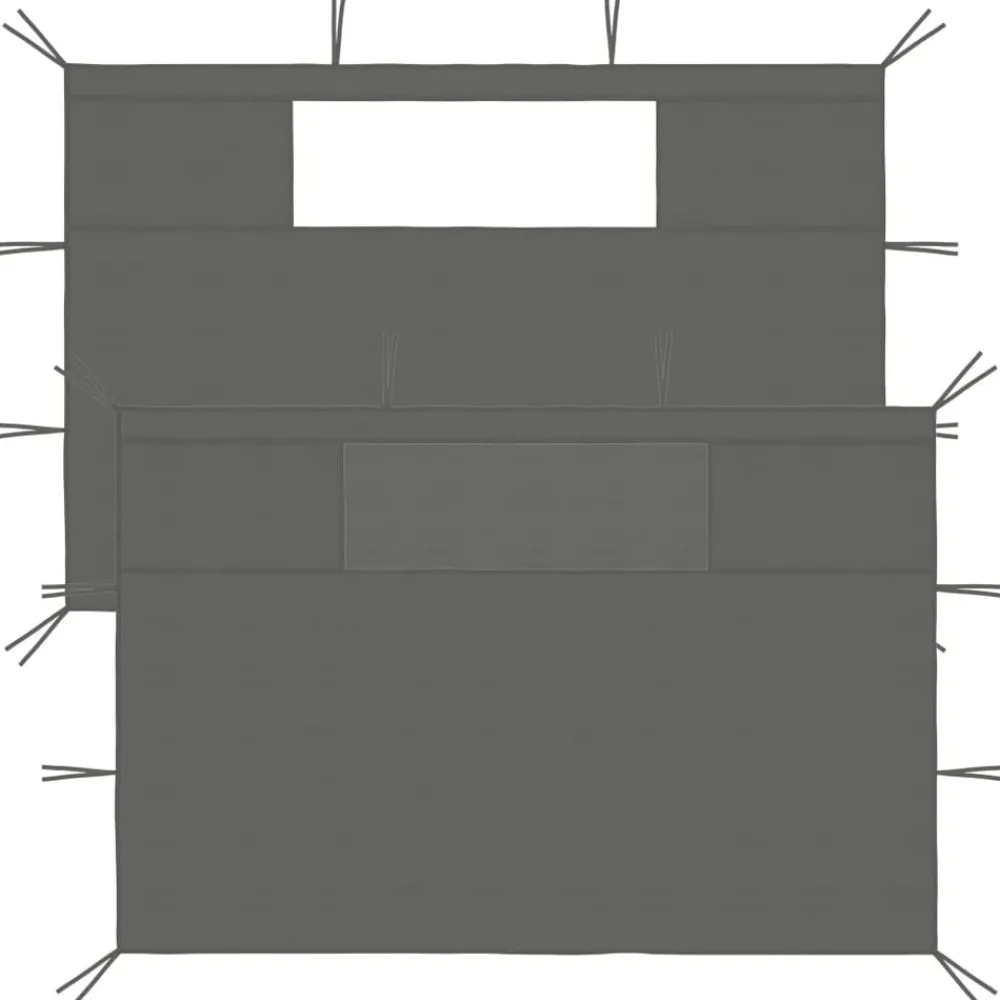 vidaXL Parois latérales de belvédère avec fenêtres 2 pcs