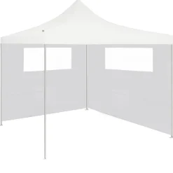 Pelouses & Jardins-vidaXL Parois latérales de belvédère avec fenêtres 2 pcs Blanc