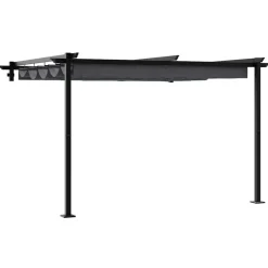 Pelouses & Jardins-vidaXL Pavillon 300 x 300 x 200 cm Polyester Anthracite