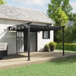 Pelouses & Jardins-vidaXL Pavillon 300 x 300 x 200 cm Polyester Anthracite