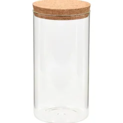 Arts De La Table & Arts Culinaires-vidaXL 6pcs Pots de conservation en verre et couvercle en liège 1400ml