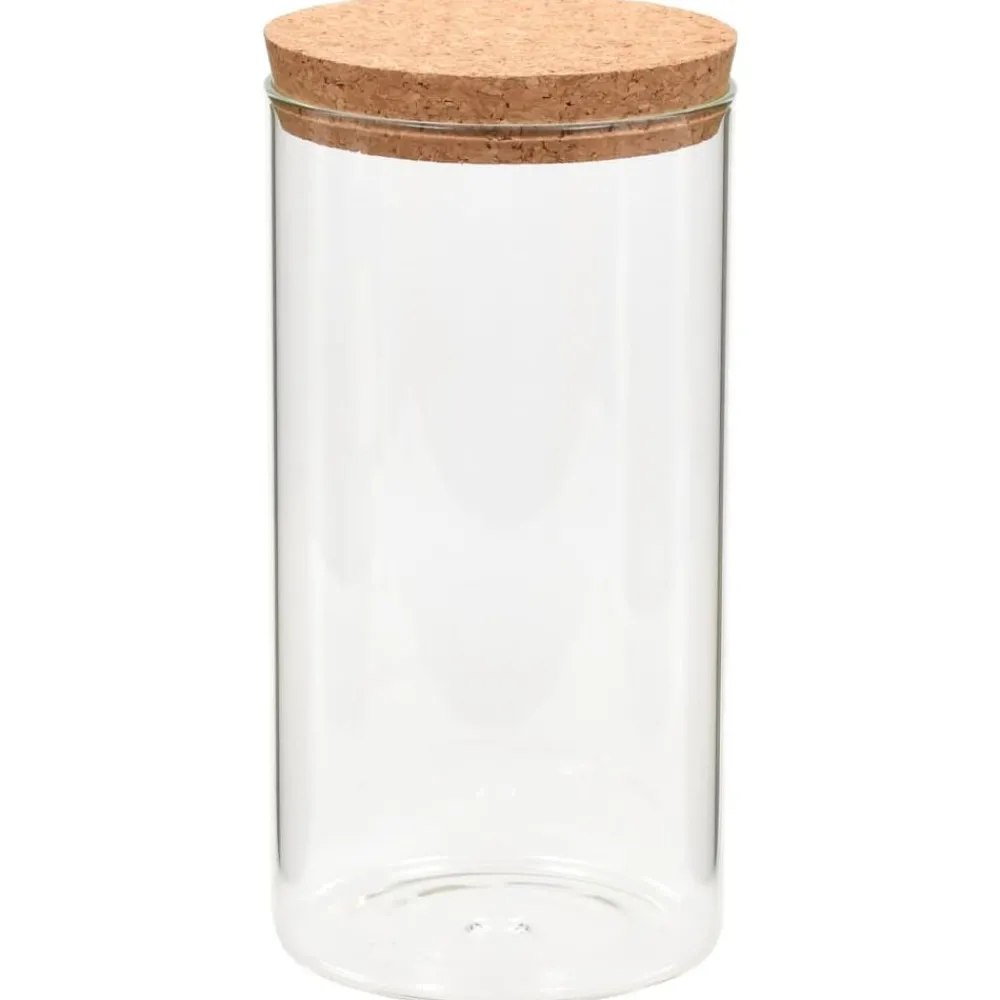 Arts De La Table & Arts Culinaires-vidaXL 6pcs Pots de conservation en verre et couvercle en liège 1400ml