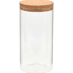 Arts De La Table & Arts Culinaires-vidaXL 6pcs Pots de conservation en verre et couvercle en liège 1100ml