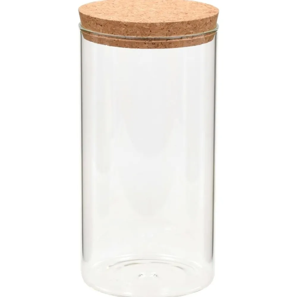 Arts De La Table & Arts Culinaires-vidaXL 6pcs Pots de conservation en verre et couvercle en liège 1100ml