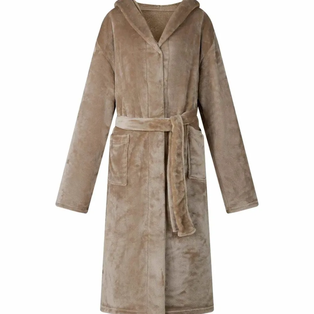 vidaXL Peignoir avec capuche s Flanelle