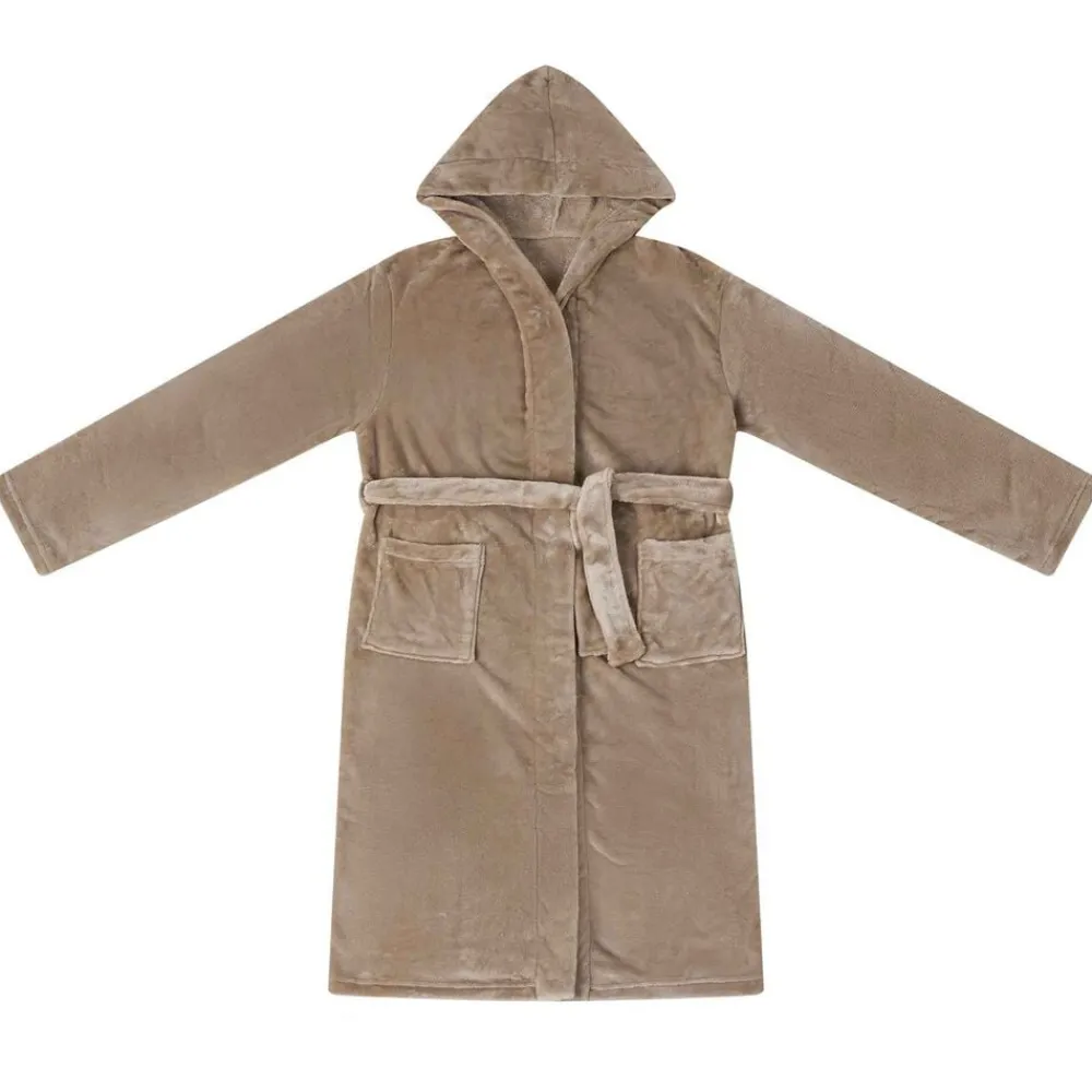 vidaXL Peignoir avec capuche s Flanelle