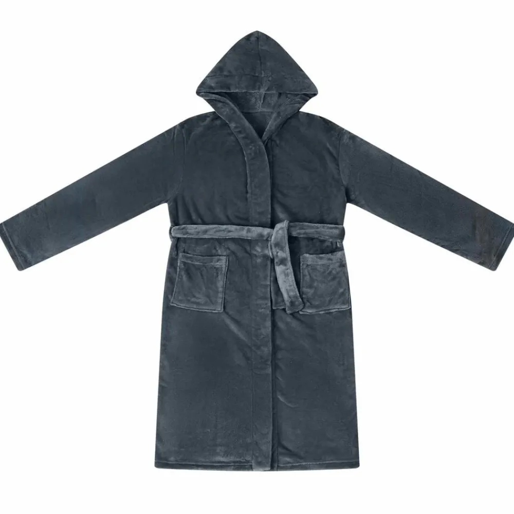 vidaXL Peignoir avec capuche s Flanelle