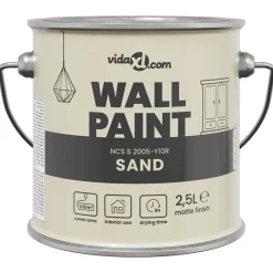 vidaXL Peinture murale Marron 2,5 L Impression murale