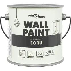 vidaXL Peinture murale Marron 2,5 L Impression murale