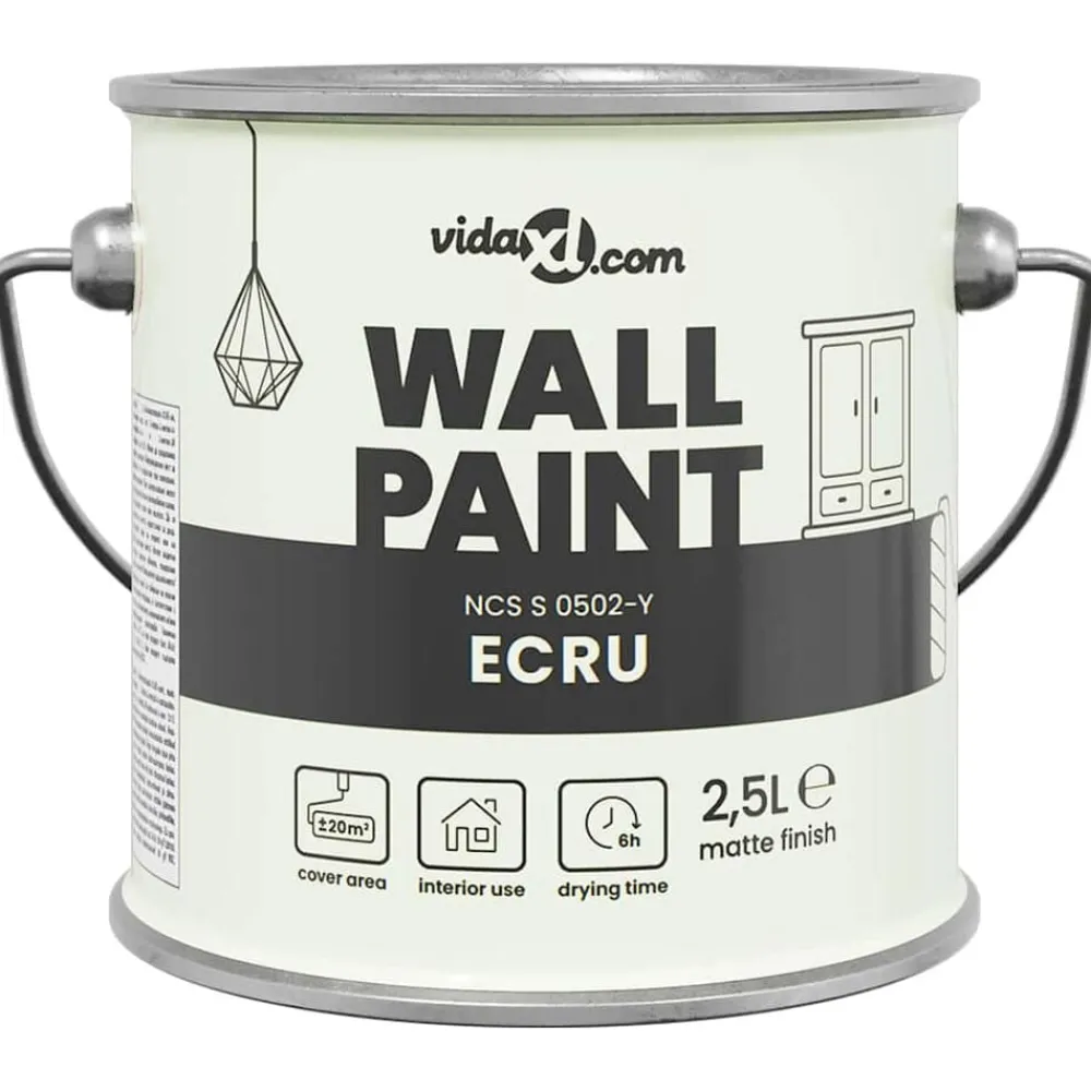 vidaXL Peinture murale Marron 2,5 L Impression murale
