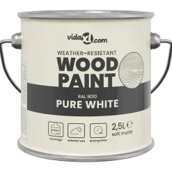 Consommables De Construction-vidaXL Peinture pour bois 2,5 L Impression murale Blanc