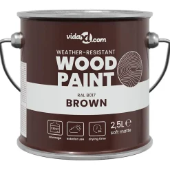 vidaXL Peinture pour bois 2,5 L Impression murale