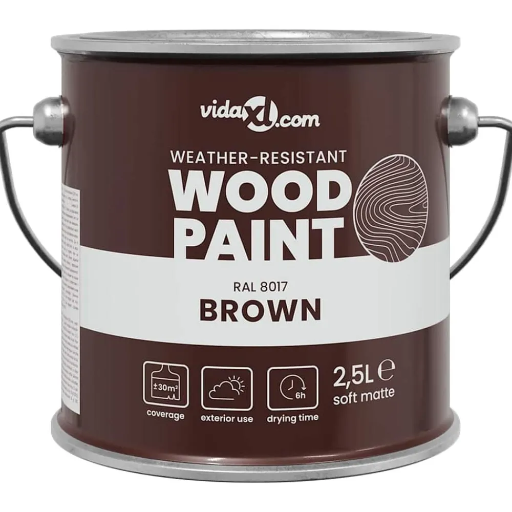 vidaXL Peinture pour bois 2,5 L Impression murale