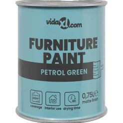 vidaXL Peinture pour meubles Vert 0,75 L Impression murale
