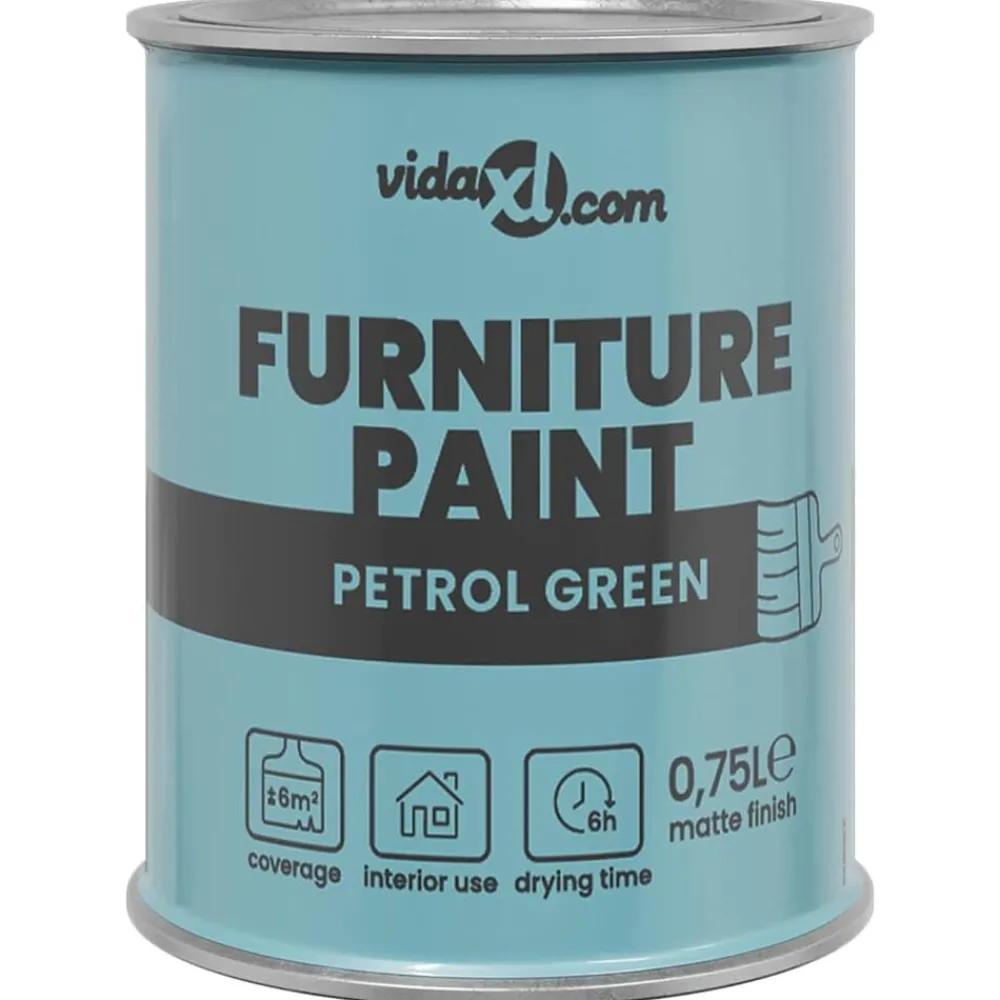 vidaXL Peinture pour meubles Vert 0,75 L Impression murale