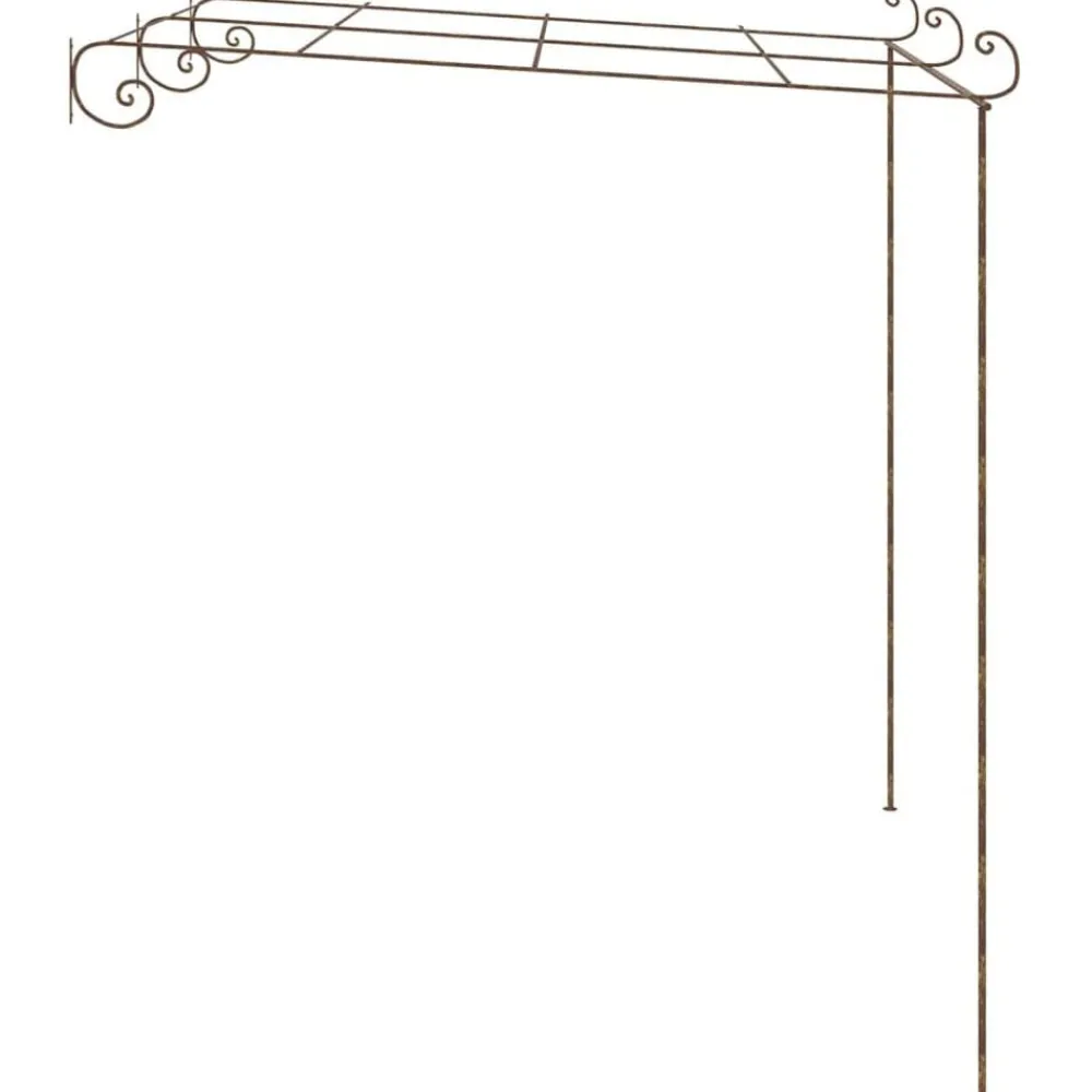 Pelouses & Jardins-vidaXL Pergola de jardin Marron antique 3x3x2,5 m Fer