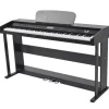 vidaXL Piano numérique avec pédales 88 touches Noir Panneau mélamine