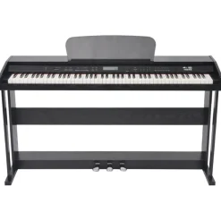 vidaXL Piano numérique avec pédales 88 touches Noir Panneau mélamine