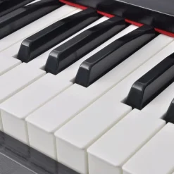 vidaXL Piano numérique avec pédales 88 touches Noir Panneau mélamine