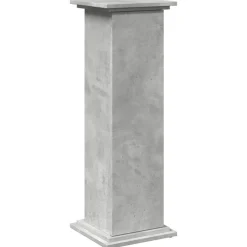 Pelouses & Jardins-vidaXL Piédestal avec rangement 31x30x90 cm bois ingénierie Gris béton