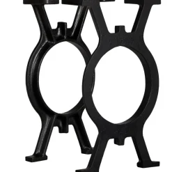 vidaXL Pied de banc 2 pcs Cadre en O Fonte