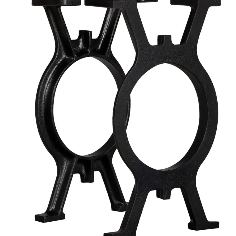 vidaXL Pied de banc 2 pcs Cadre en O Fonte