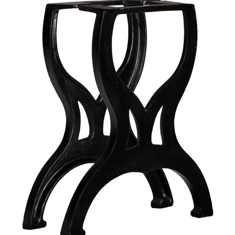 Accessoires Pour Tables-vidaXL Pied de banc 2 pcs Cadre en X Fonte