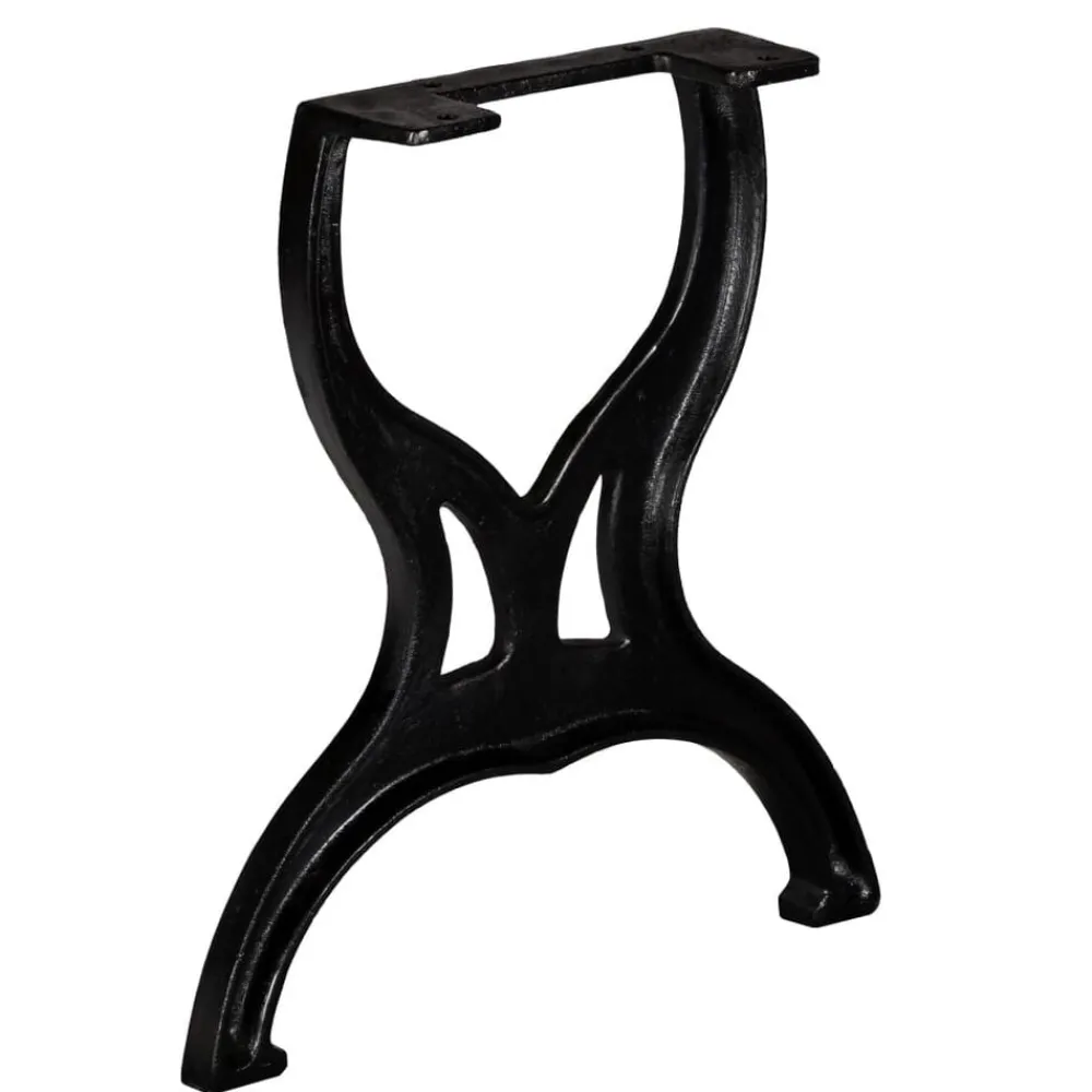 Accessoires Pour Tables-vidaXL Pied de banc 2 pcs Cadre en X Fonte