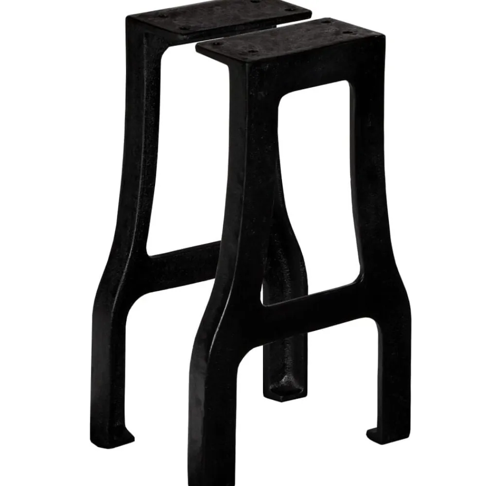 vidaXL Pied de banc 2 pcs Cadre en A Fonte