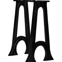 Accessoires Pour Tables-vidaXL Pied de banc 2 pcs Base voûtée Cadre en A Fonte