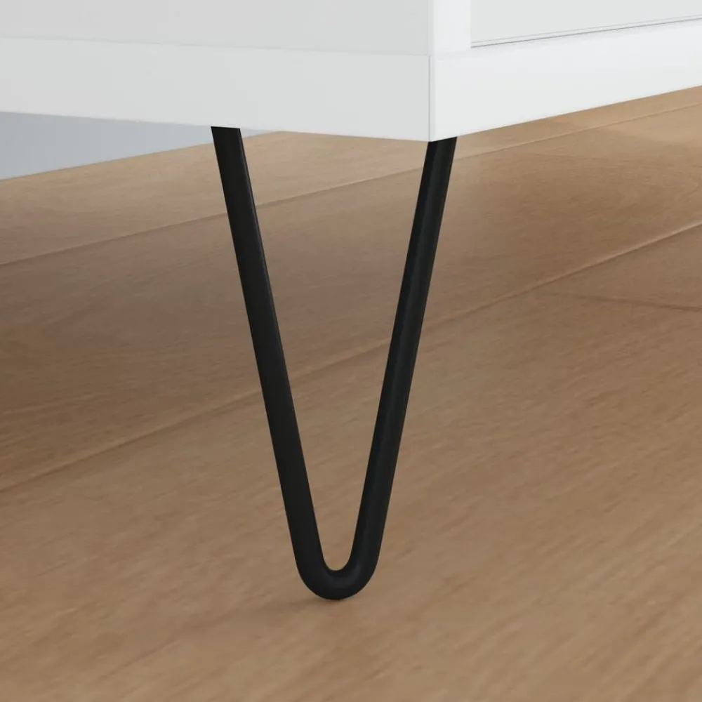 vidaXL Pied de meuble 2 pcs Noir 54,1 x 54,1 x 100 mm Fer