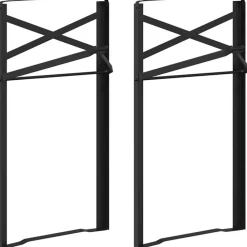 Accessoires Pour Tables-vidaXL Pied de Table à Bière 2 pcs Noir 39 x 3 x 75 cm