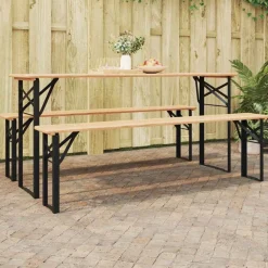 Accessoires Pour Tables-vidaXL Pied de Table à Bière 2 pcs Noir 39 x 3 x 75 cm